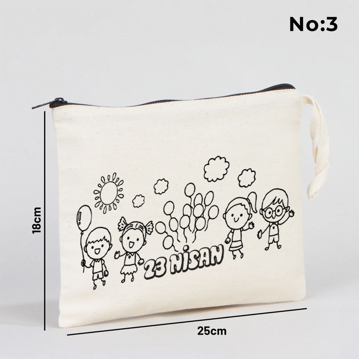 Boyanabilir 25x18 cm Clutch Astarsız Çanta - 23 Nisan Hediyelik - yakın çekim