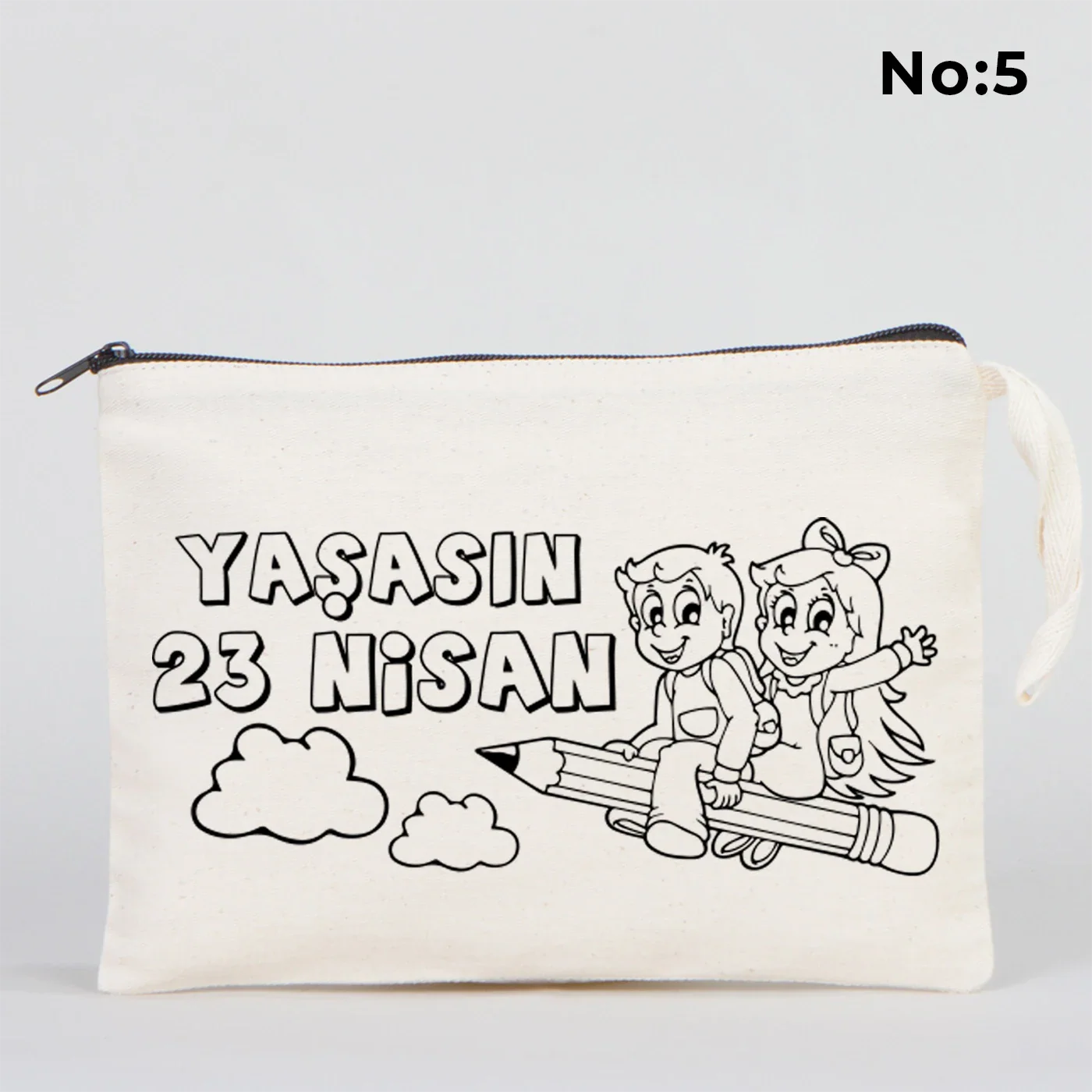 Boyanabilir 25x18 cm Clutch Astarsız Çanta - 23 Nisan Hediyelik - farklı açı