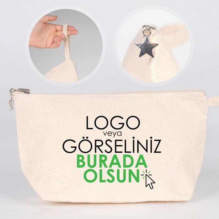 Karne Günü Hediyesi Körüklü Kanvas Clutch Çanta – 30×18×7 cm