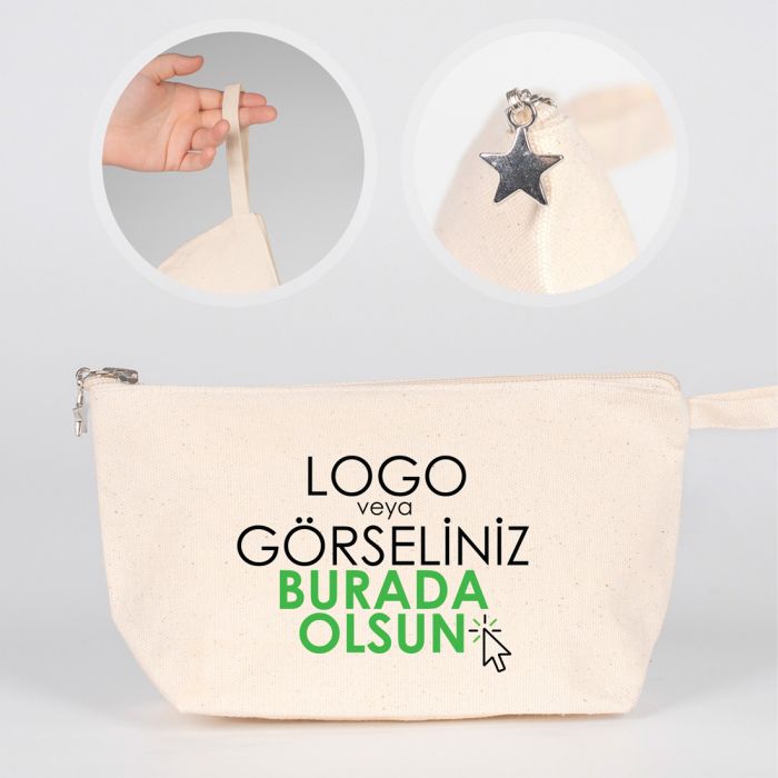 Karne Günü Hediyesi Körüklü Kanvas Clutch Çanta – 25x15x6 cm