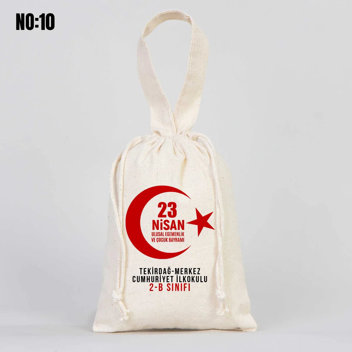 23 Nisan Bez Kese Tek Tutma Kısa Kulp - 15,5 x 20 cm (Özelleştirebilir) - görsel 11