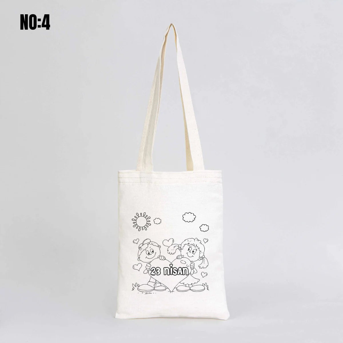 Boyanabilir 20x25 cm Ham Bez Kitap Çanta - 23 Nisan Hediyesi - kullanım örneği