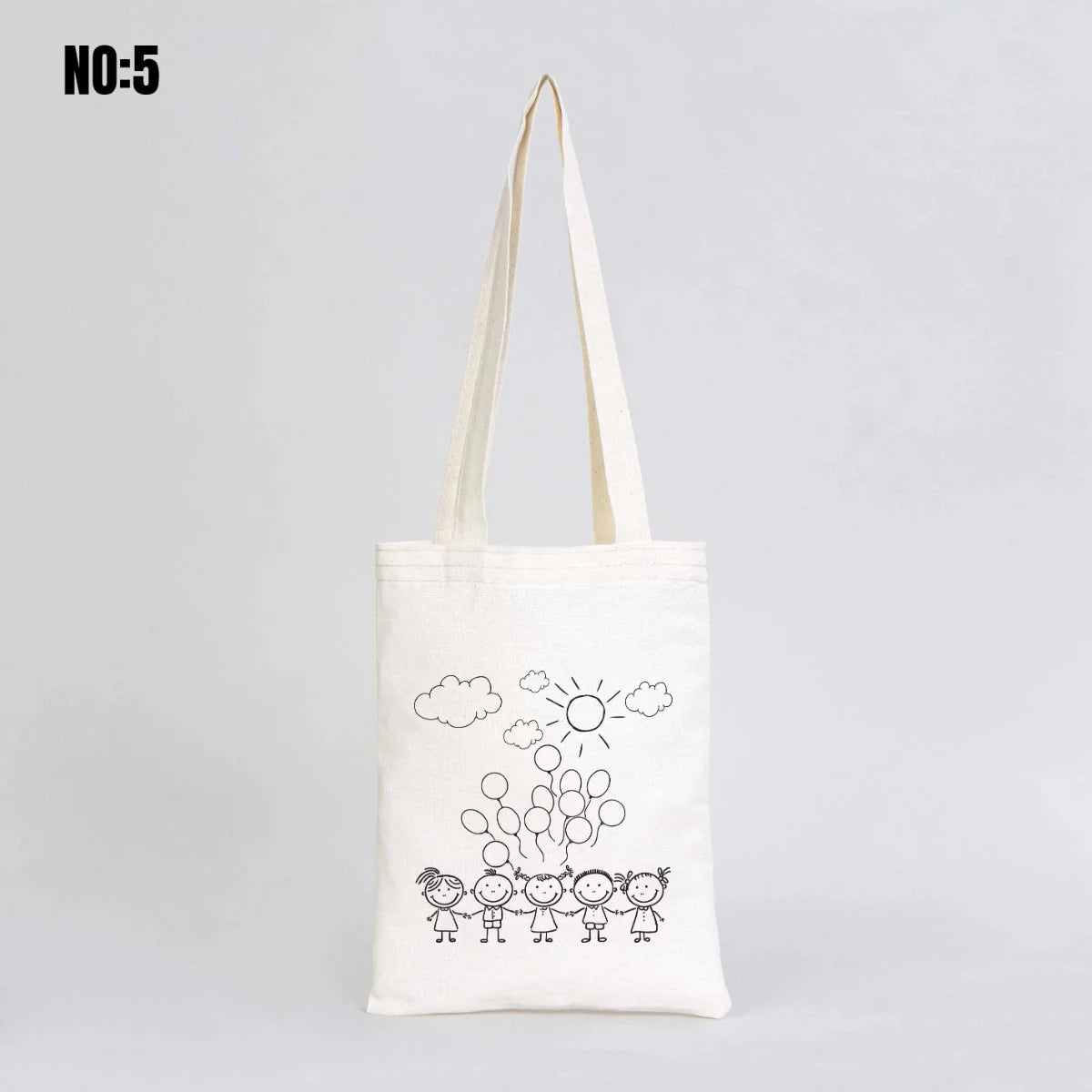 Boyanabilir 20x25 cm Ham Bez Kitap Çanta - 23 Nisan Hediyesi - farklı açı