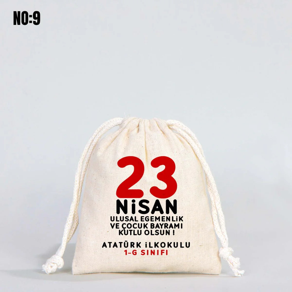 23 Nisan Bez Kese - 10x13 cm (Özelleştirilebilir) - görsel 9