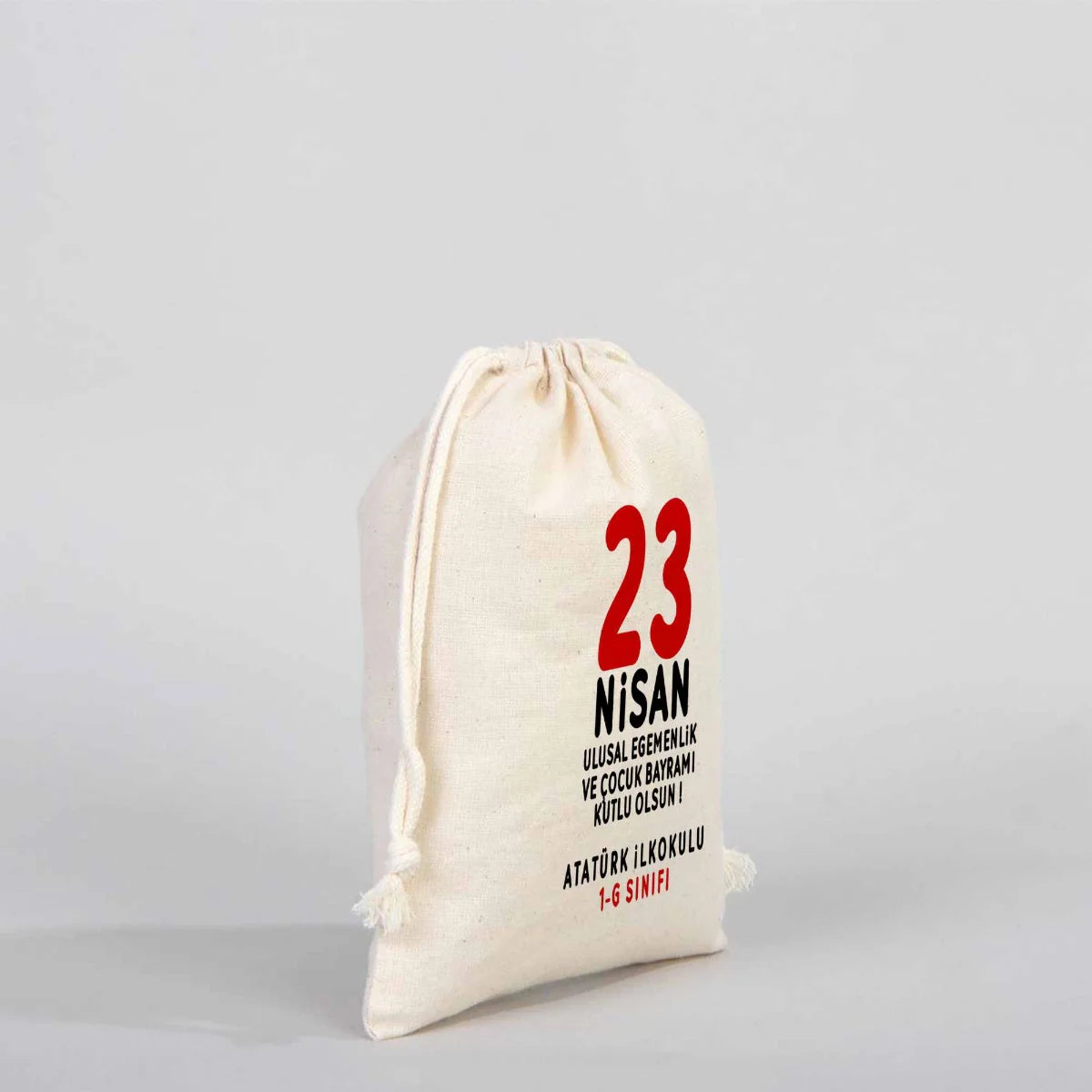 23 Nisan Hediyelikleri Ham Bez Kese - 15x20 cm (Özelleştirilebilir) - görsel 9