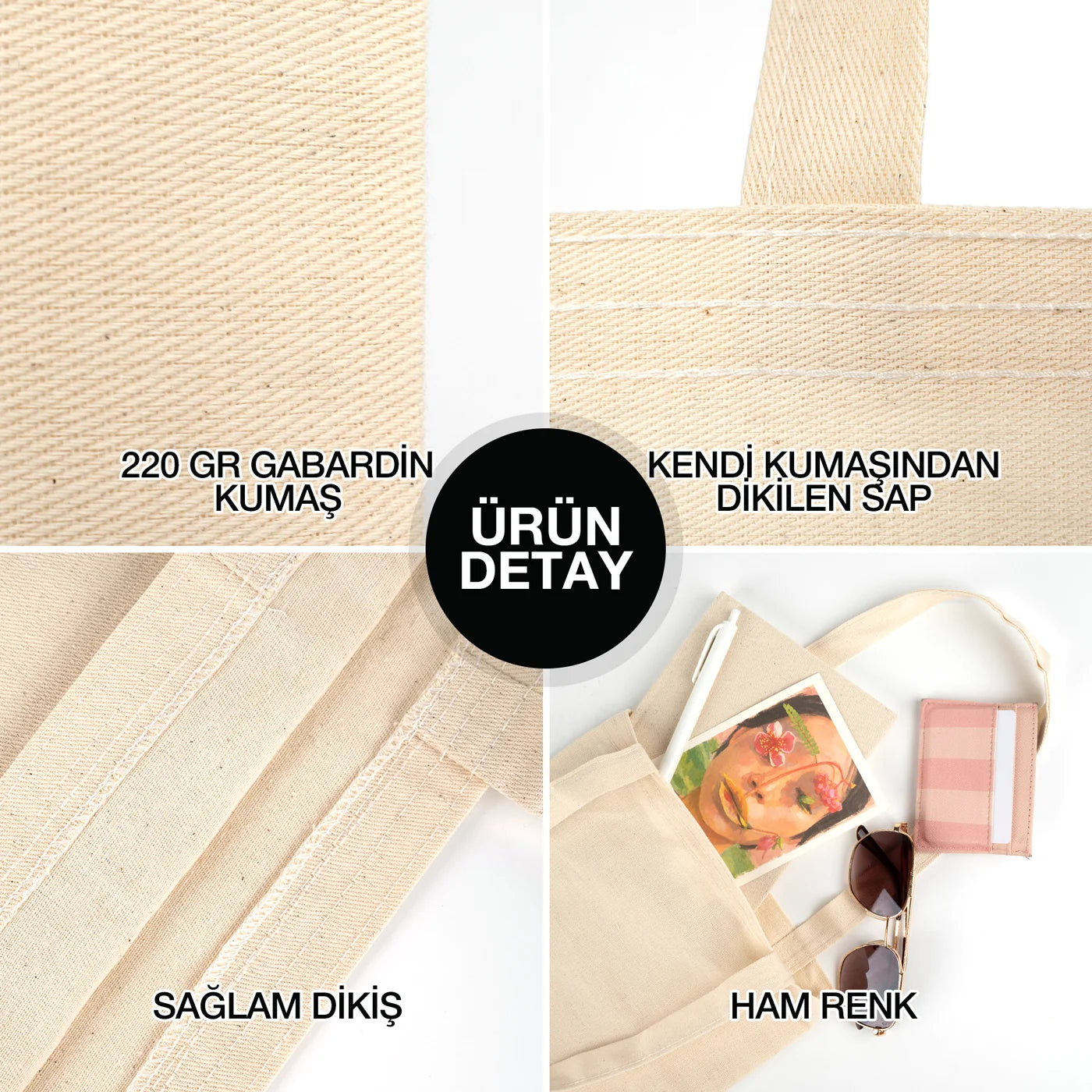 Gabardin Bez Çanta Uzun Kulp 25x35 cm