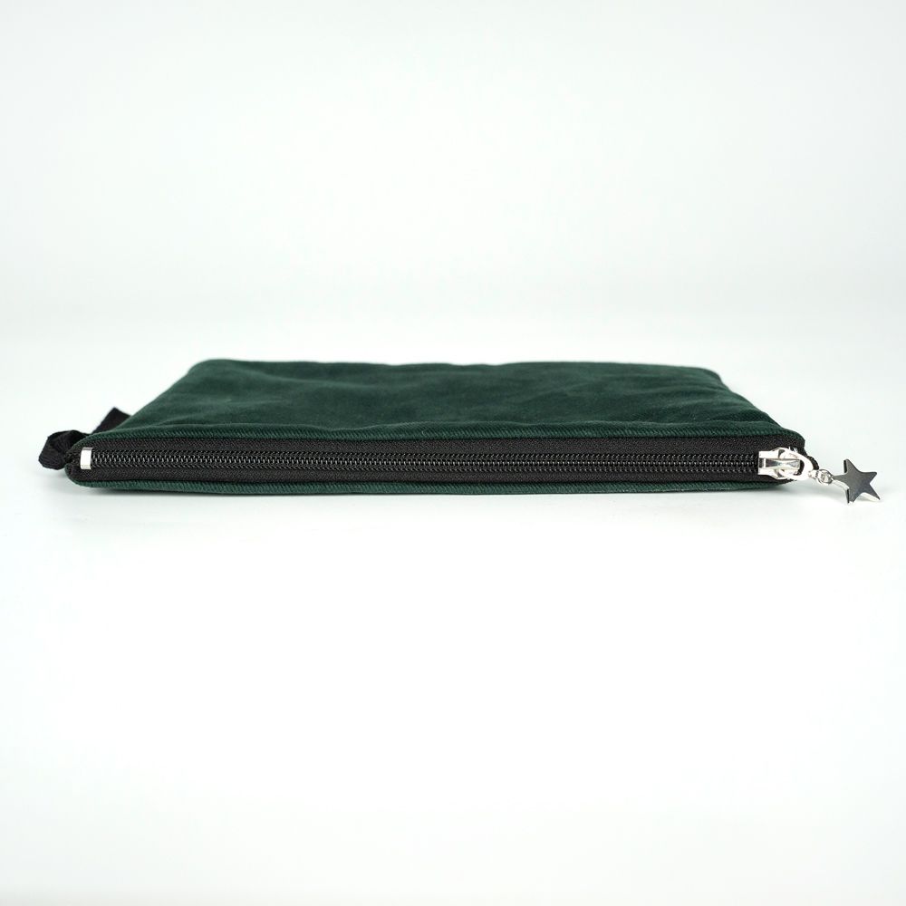 Cam yeşili karne günü temalı kanvas clutch çanta, okul figürlü ve özelleştirilebilir karne hediyesi tasarımı