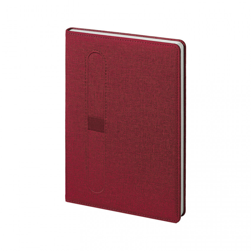 Çizgili Dokulu ve Metal Ayraçlı Termo Deri Defter 2425 (Ivory Kağıt)