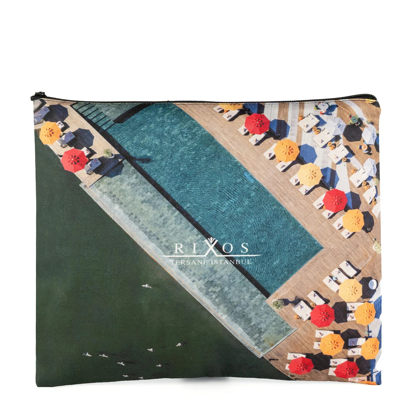 Tam Zemin Logo Baskılı Lamineli Clutch 28x30 cm | Toptan
