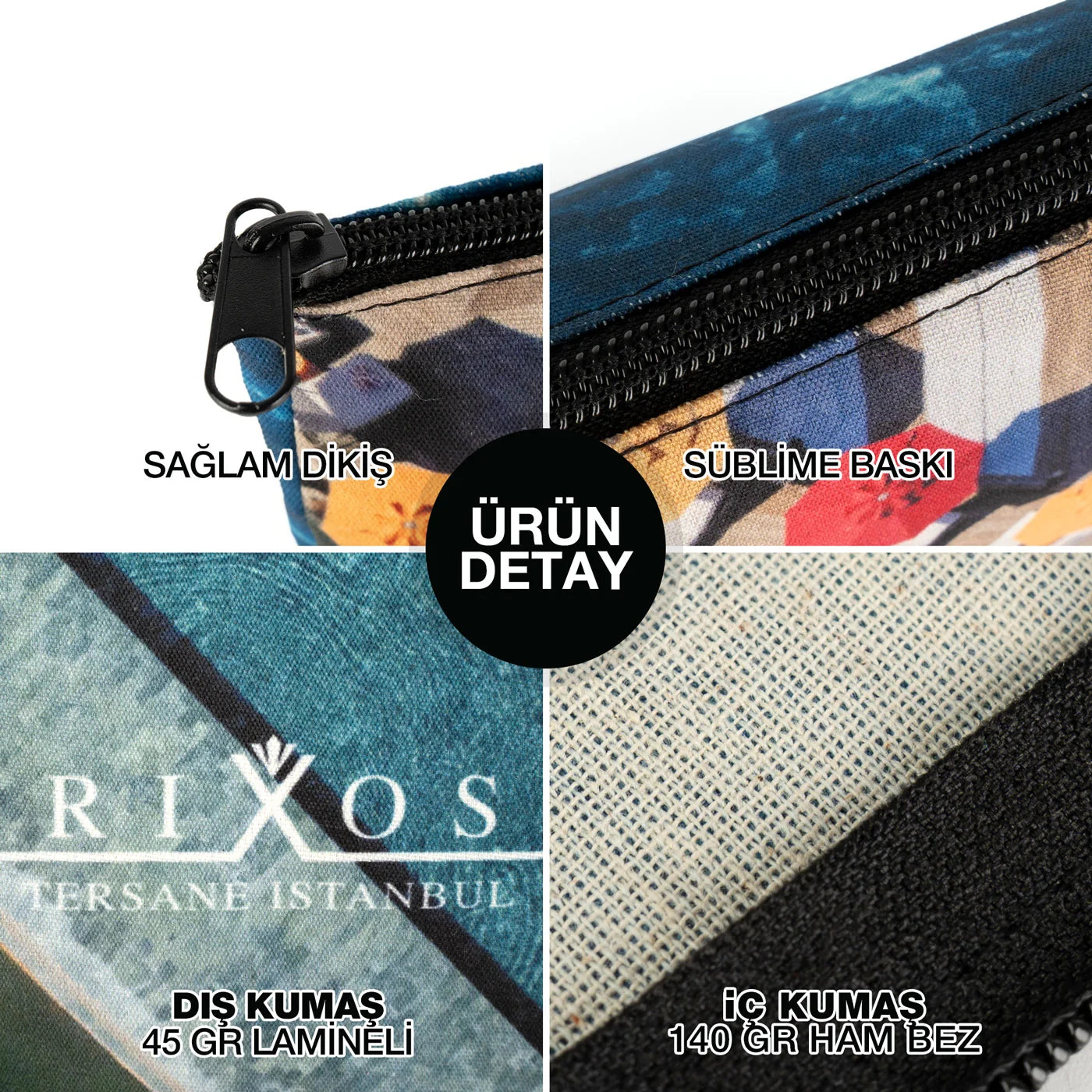 Tam Zemin Logo Baskılı Lamineli Clutch 28x30 cm | Toptan