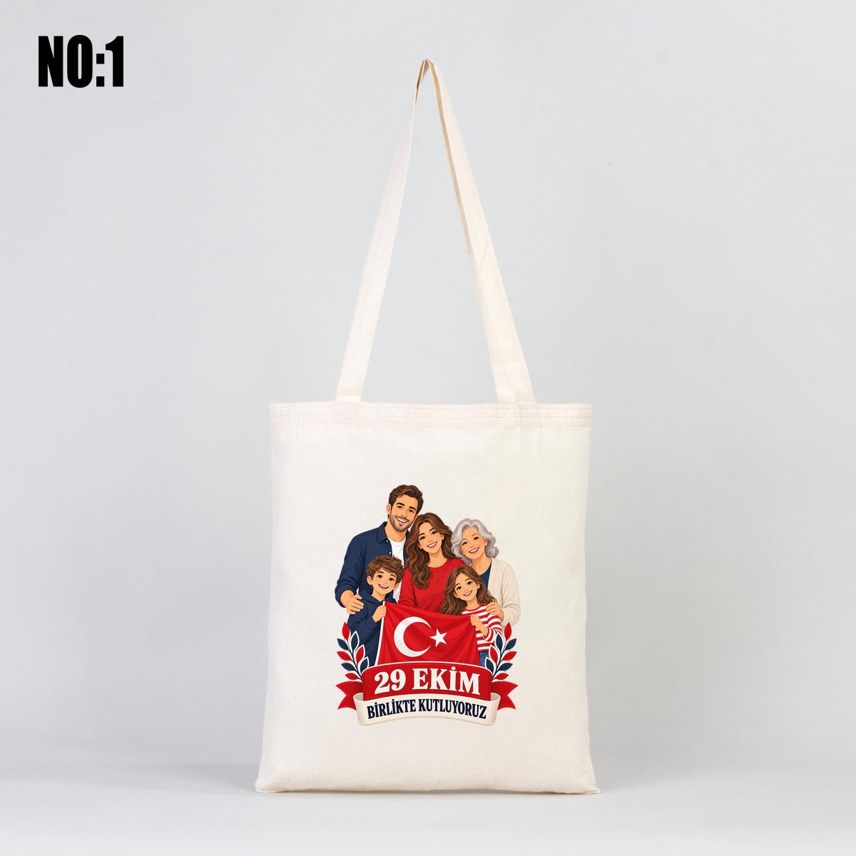 29 Ekim Cumhuriyet Bayramı Baskılı Bez Çanta, 35x40cm No.1 - istecanta.com