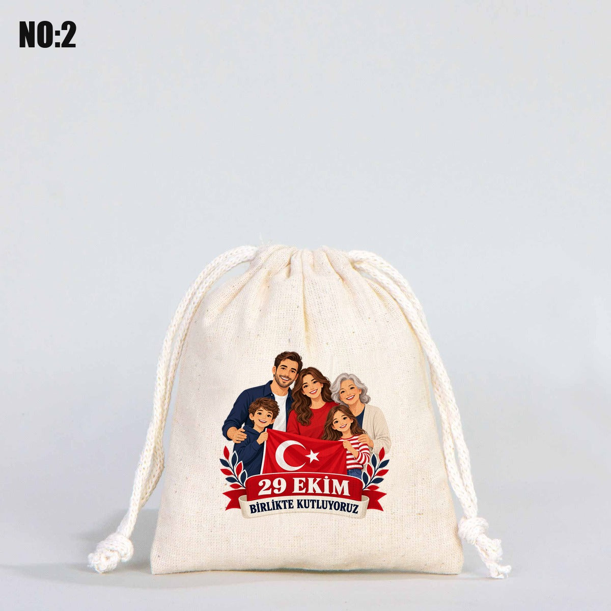 10x13 cm Bez Kese Baskılı - 29 Ekim Cumhuriyet Bayramı No.2 - istecanta.com