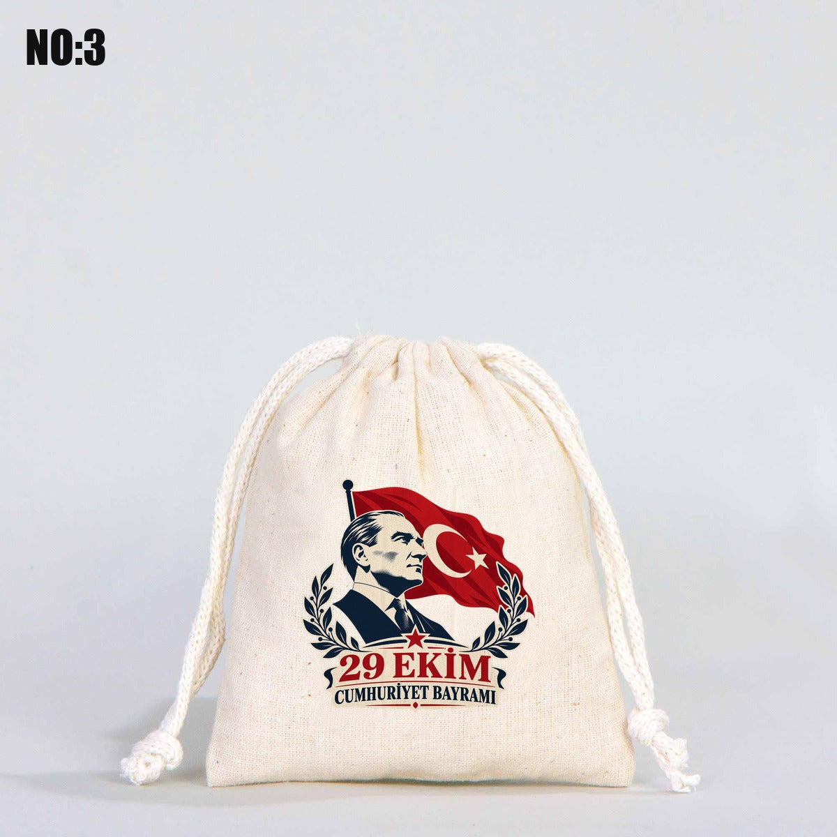10x13 cm Bez Kese Baskılı - 29 Ekim Cumhuriyet Bayramı No.3 - istecanta.com