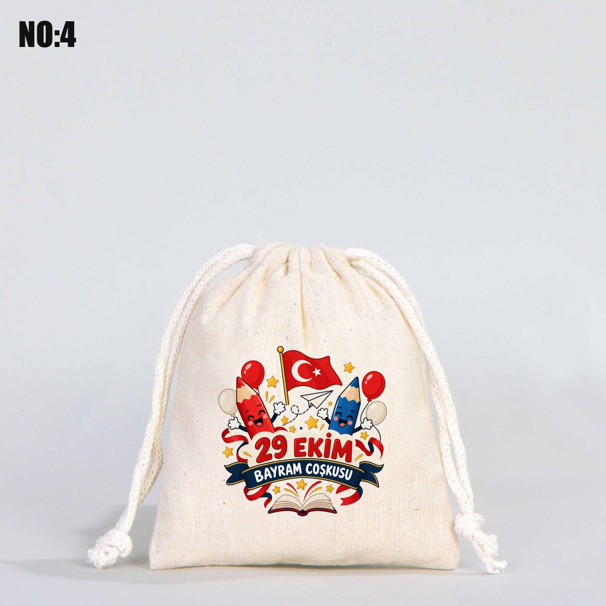 10x13 cm Bez Kese Baskılı - 29 Ekim Cumhuriyet Bayramı No.4 - istecanta.com