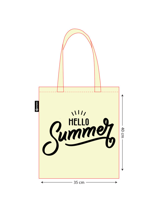 Bammerz Gabardin Siyah Kulp 35X40 cm Hello Summer Çanta - istecanta.com