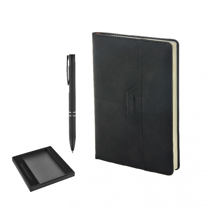 Kalem & Defter Hediye Seti – Termo Deri Kapak, Baskıya Uygun 2430-K - görsel 7