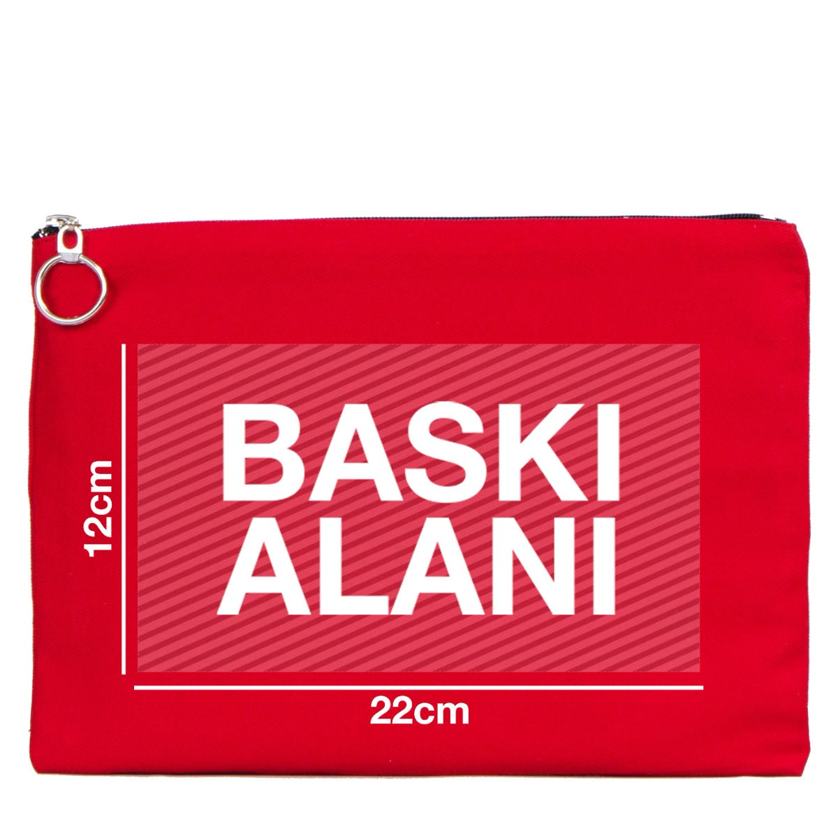 Kırmızı karne günü temalı portföy çanta 30×21 cm, okul figürlü ve özelleştirilebilir karne hediyesi tasarımı