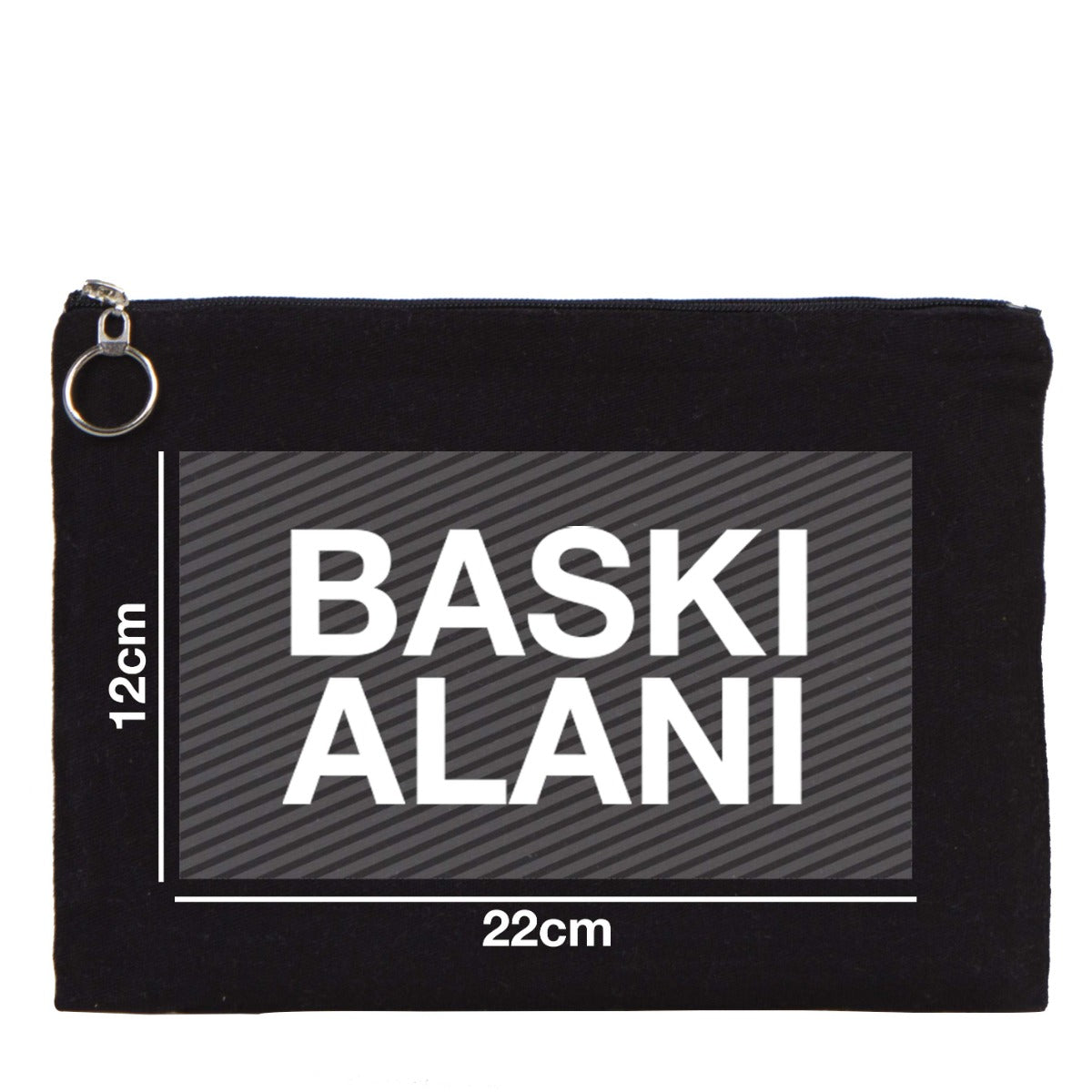 Siyah karne günü temalı portföy çanta, okul figürlü ve özelleştirilebilir karne hediyesi tasarımı