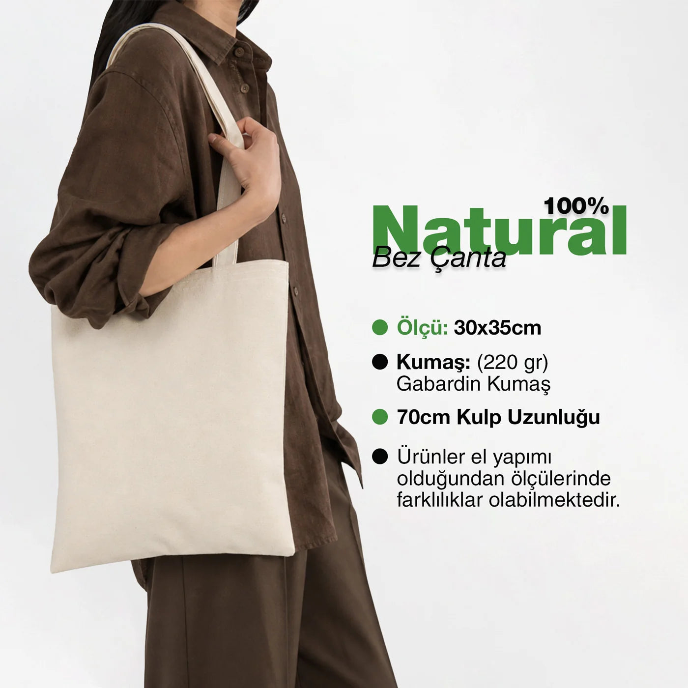 Gabardin Bez Çanta 30x35 cm (Özelleştirilebilir)