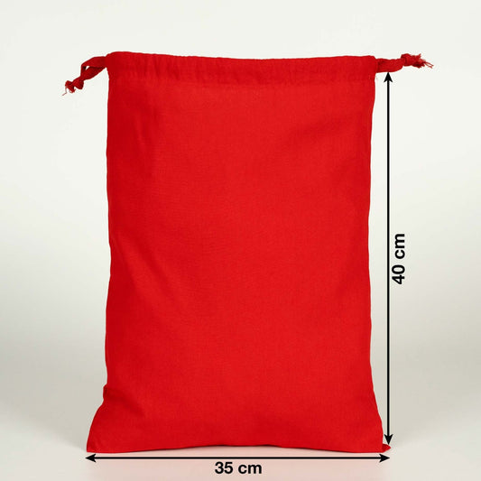 Kırmızı Bez Kese (35x 40 cm) - istecanta.com
