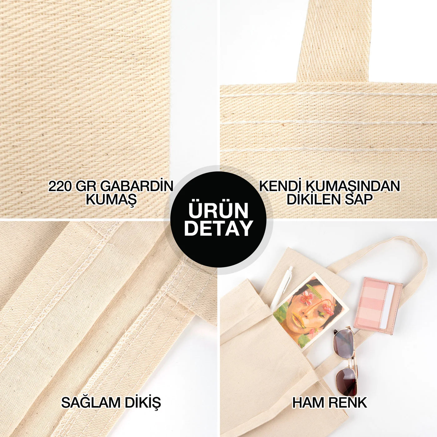 Gabardin Bez Çanta 35x30 cm (Özelleştirilebilir)