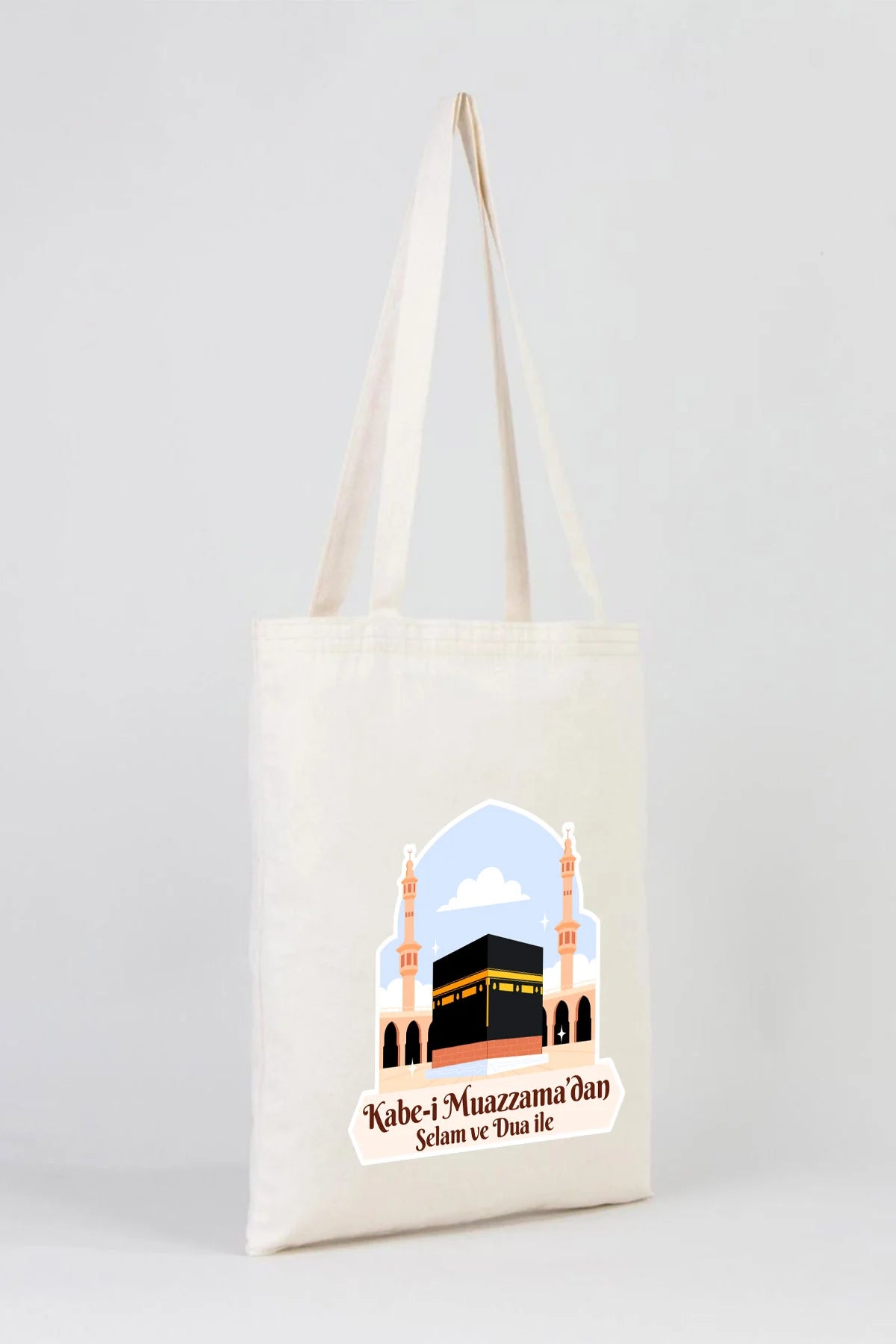 35x40 cm Kabe-i Muazzama’dan Selam ve Dua ile | Hac ve Umre Hediyelik Ham Bez... - kullanım örneği