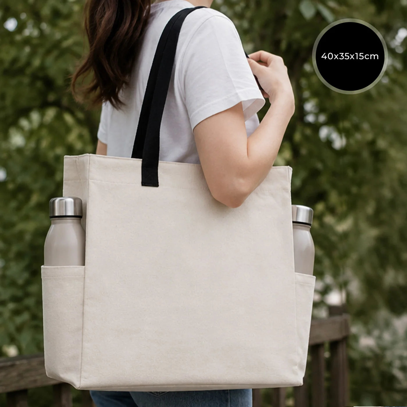 450 Gr Kanvas Büyük Bez Çanta 40x35x15 cm | Toptan