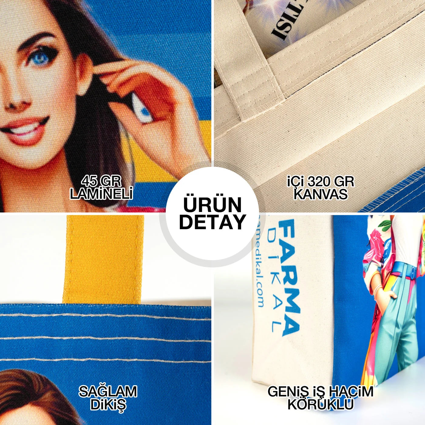 Lamineli Çanta 40x30x10 cm | Tam Zemin Logo Baskılı