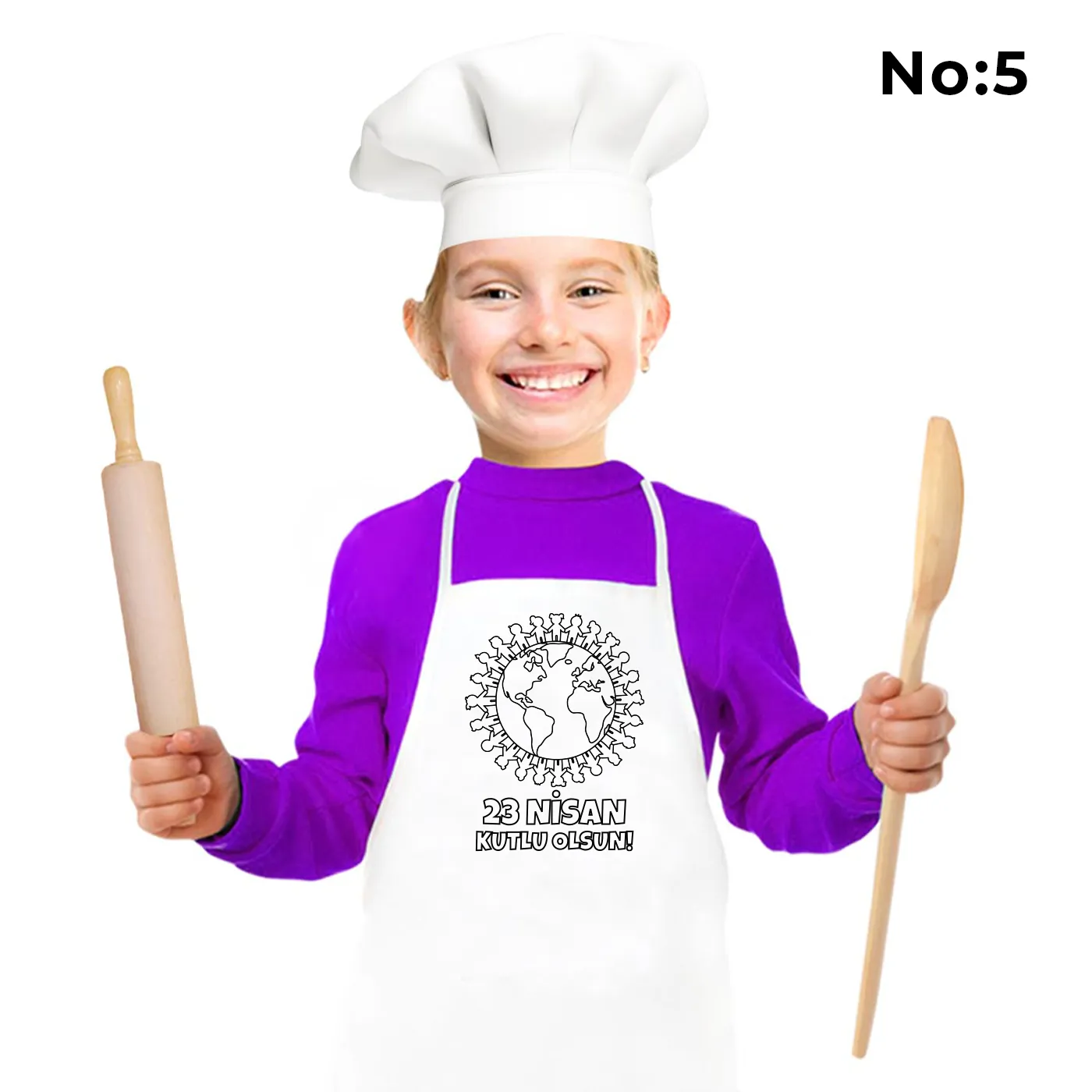 Mutfak Önlüğü Boyama - 23 Nisan Aktivitesi