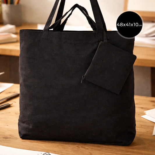 Katlanabilir Alışveriş Çantası  SİYAH RENK - 15x13cm SİYAH Astarsız Clutch