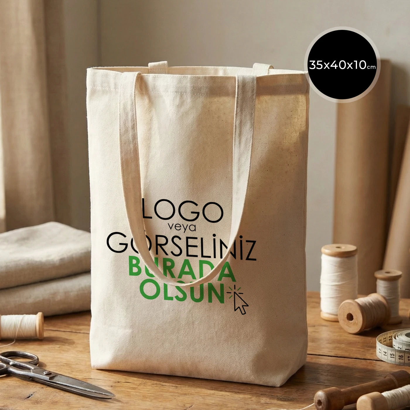 Ham Bez Çanta 35x40x10 cm (Özelleştirilebilir)