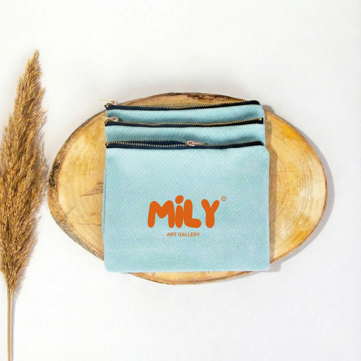 Star Clutch 21x15 Açık Mavi - Metal Fermuar(Özelleştirilebilir)