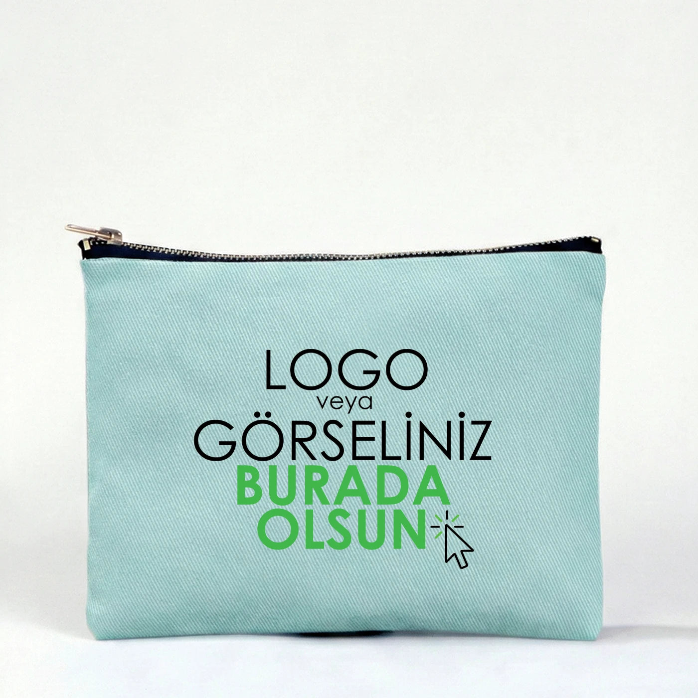 Star Clutch 21x15 Açık Mavi - Metal Fermuar(Özelleştirilebilir)