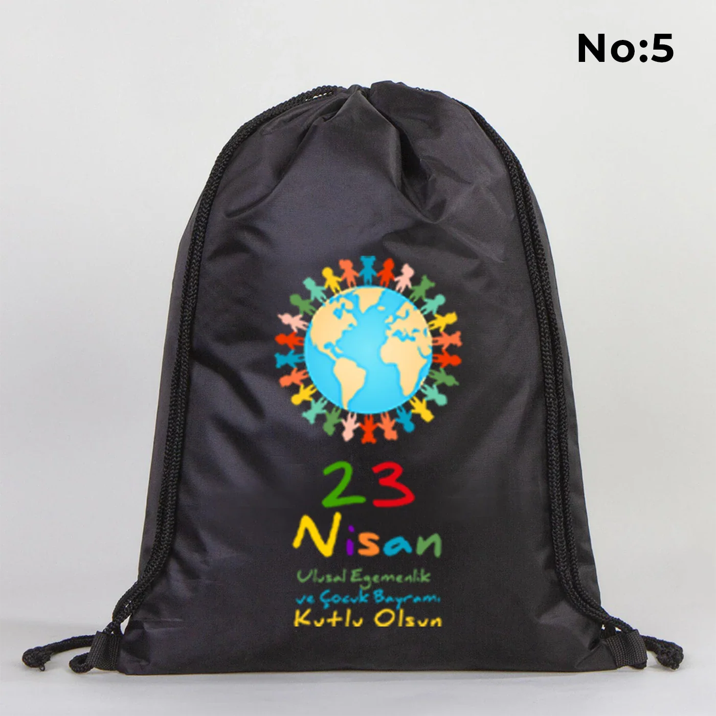32x45 cm Siyah İmperteks Sırt Çantası - 23 Nisan Hediyesi - farklı açı