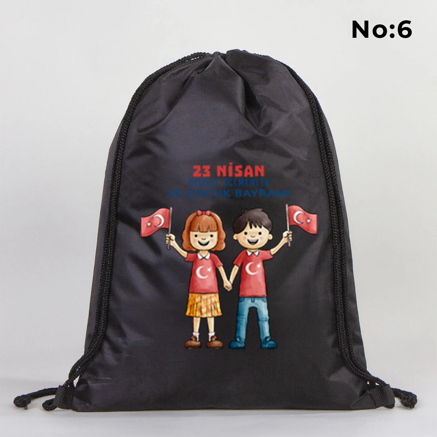 32x45 cm Siyah İmperteks Sırt Çantası - 23 Nisan Hediyesi - görsel 6