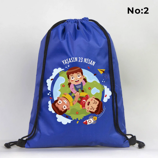 32x45 cm Saks Mavi İmperteks Sırt Çantası - 23 Nisan Hediyesi - detay görünüm