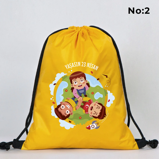 32x45 cm Sarı İmperteks Sırt Çantası - 23 Nisan Hediyesi - detay görünüm