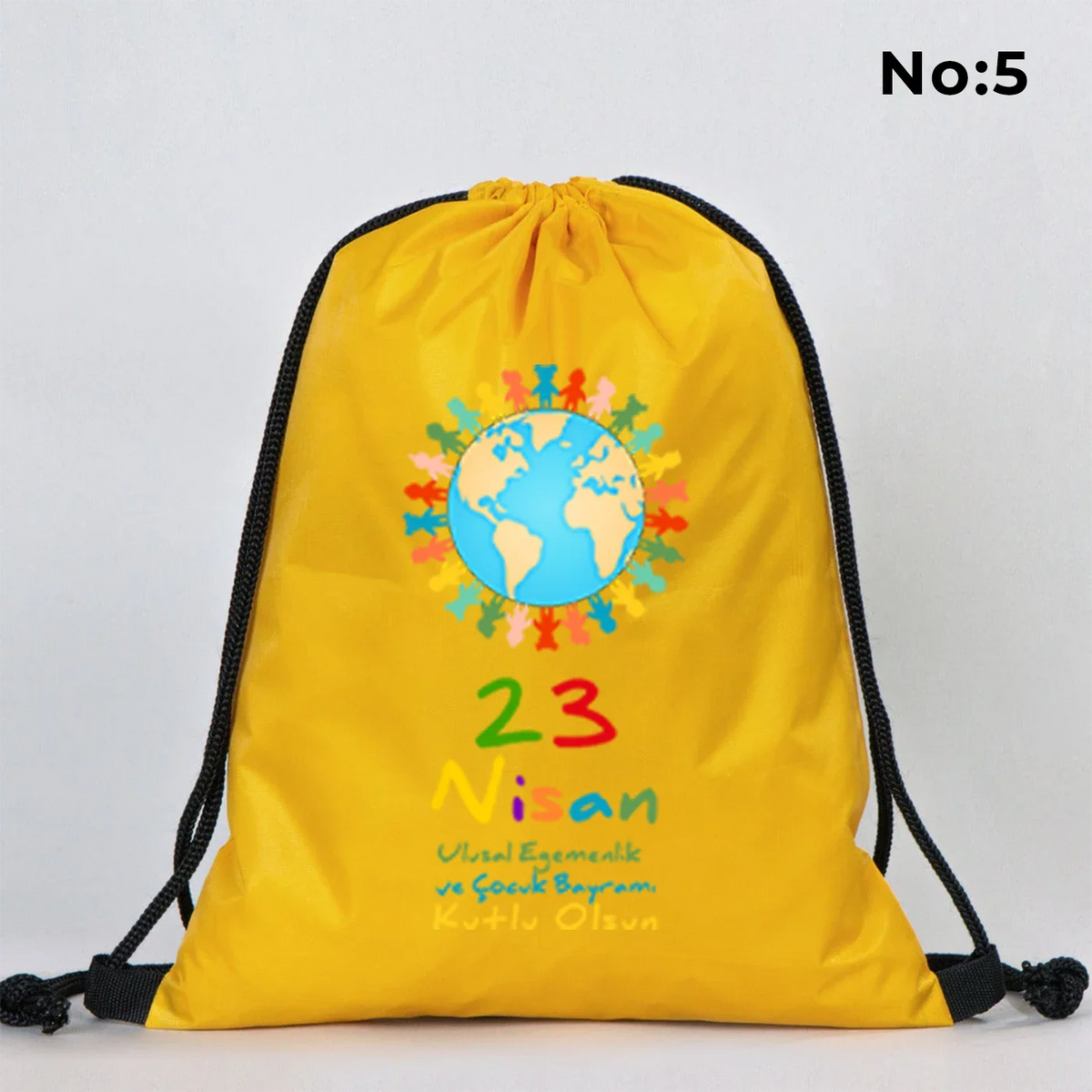 32x45 cm Sarı İmperteks Sırt Çantası - 23 Nisan Hediyesi - farklı açı