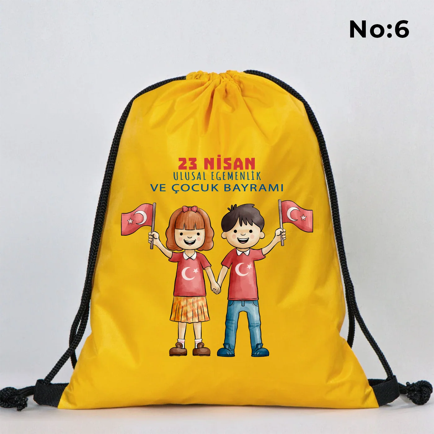 32x45 cm Sarı İmperteks Sırt Çantası - 23 Nisan Hediyesi - görsel 6