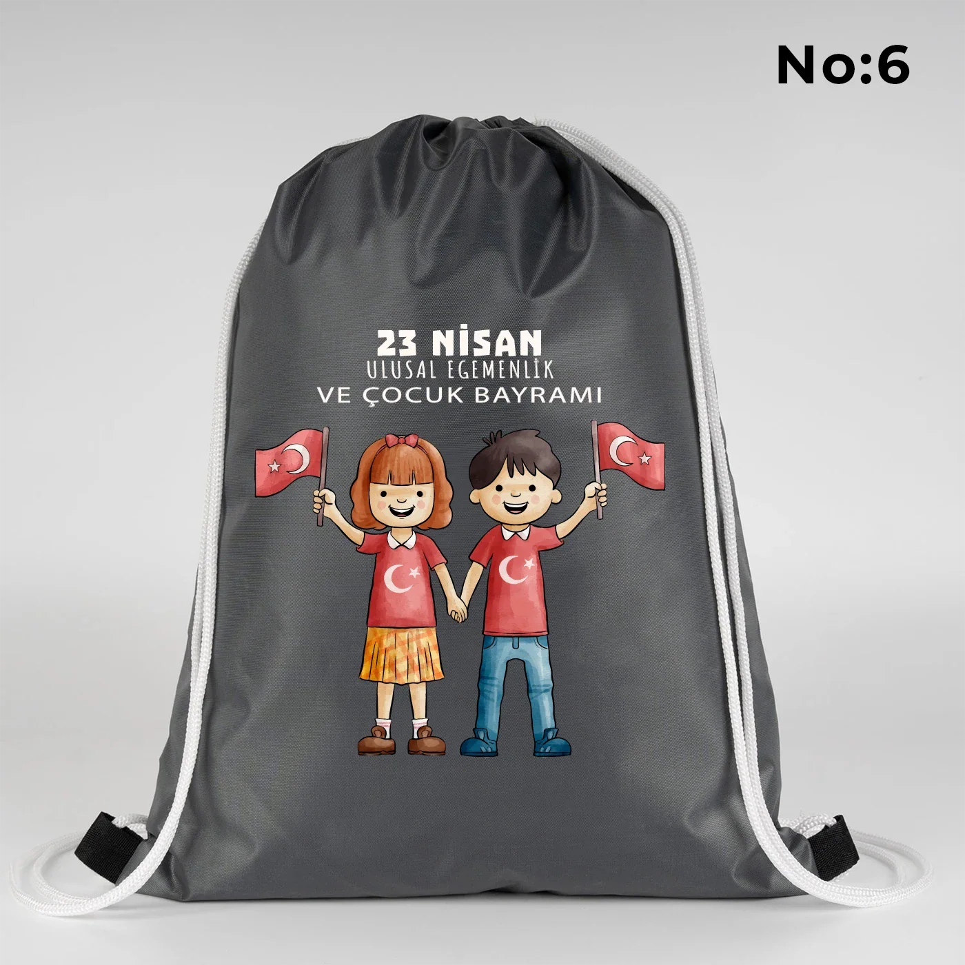 32x45 cm Antrasit İmperteks Sırt Çantası - 23 Nisan Hediyesi - görsel 6