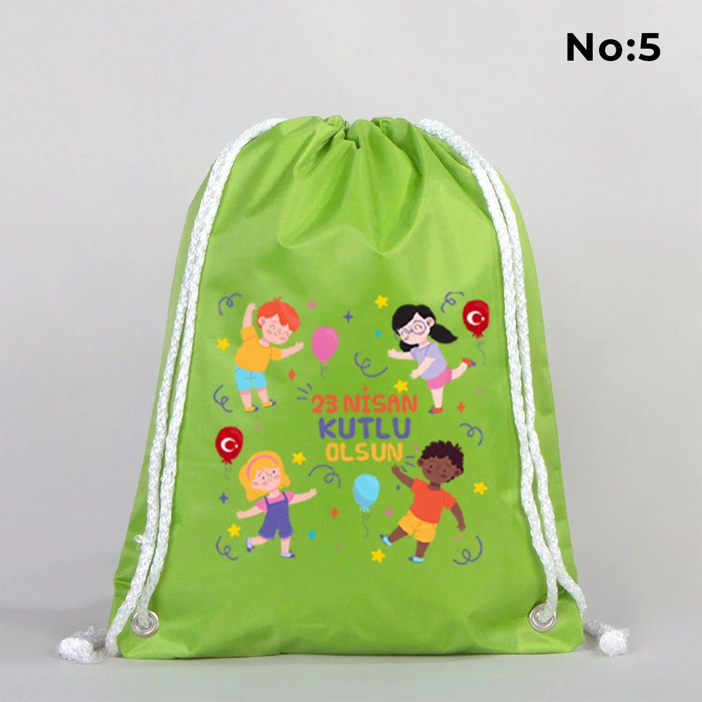32x45 cm Yeşil İmperteks Sırt Çantası - 23 Nisan Hediyesi - farklı açı