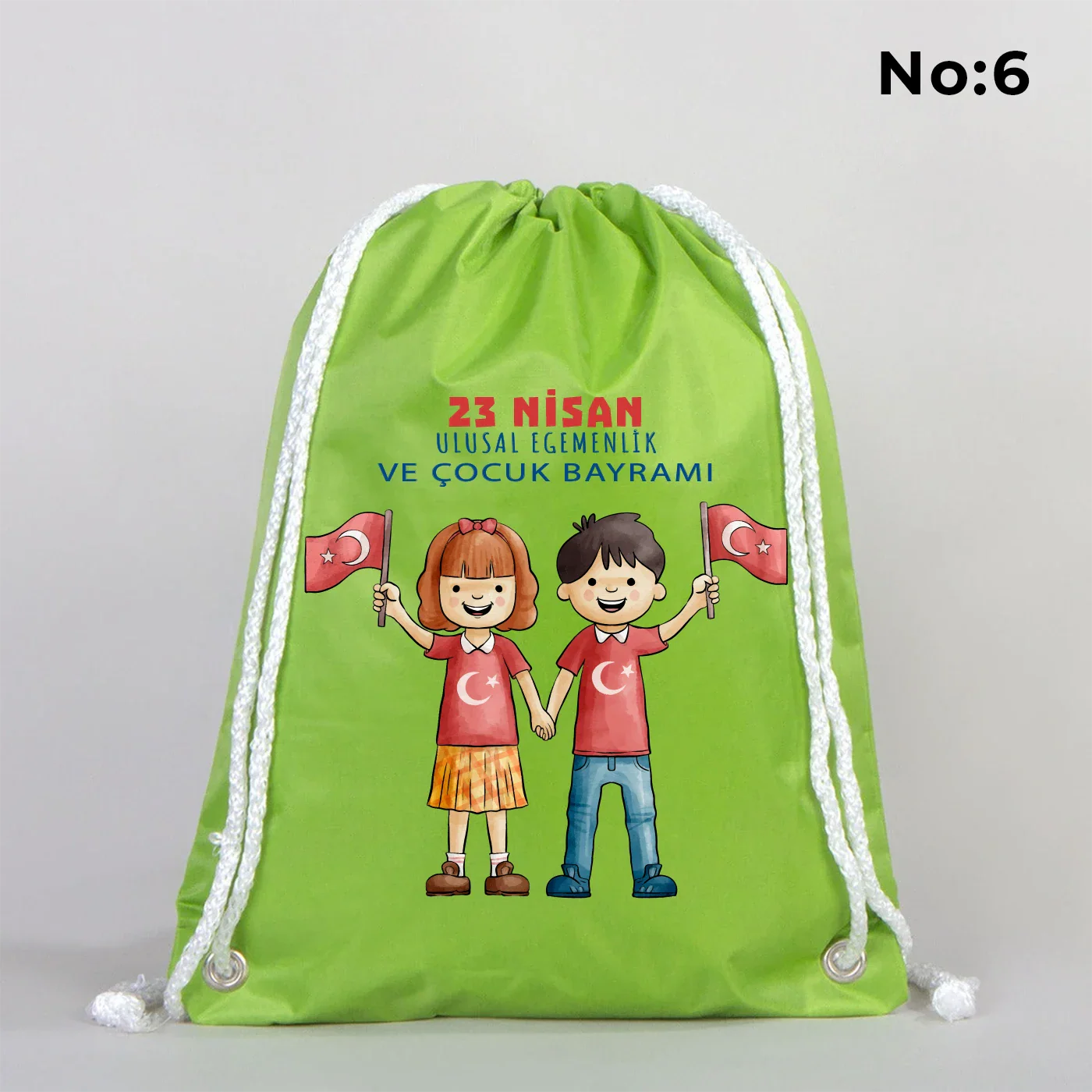 32x45 cm Yeşil İmperteks Sırt Çantası - 23 Nisan Hediyesi - görsel 6