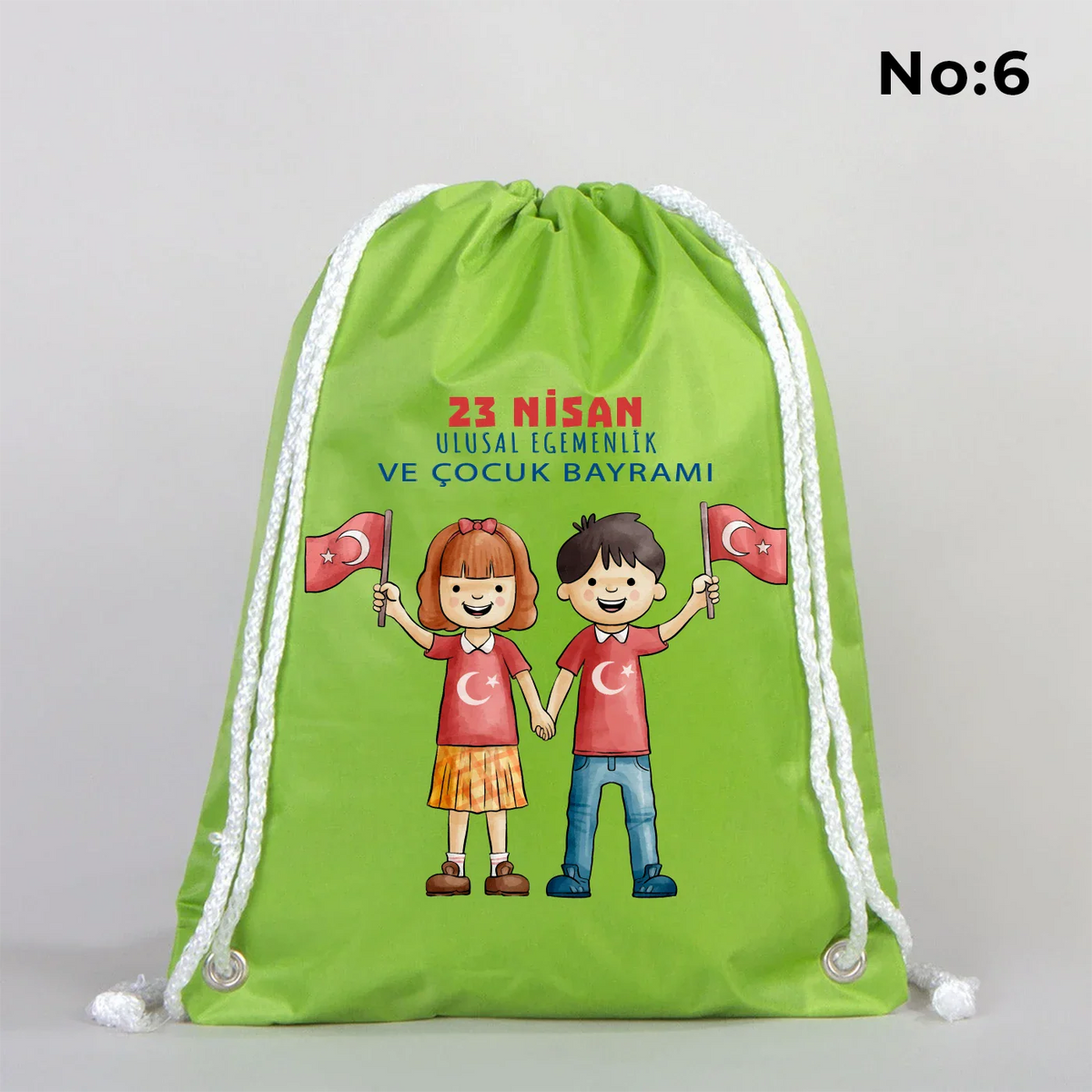 32x45 cm Yeşil İmperteks Sırt Çantası - 23 Nisan Hediyesi - görsel 6