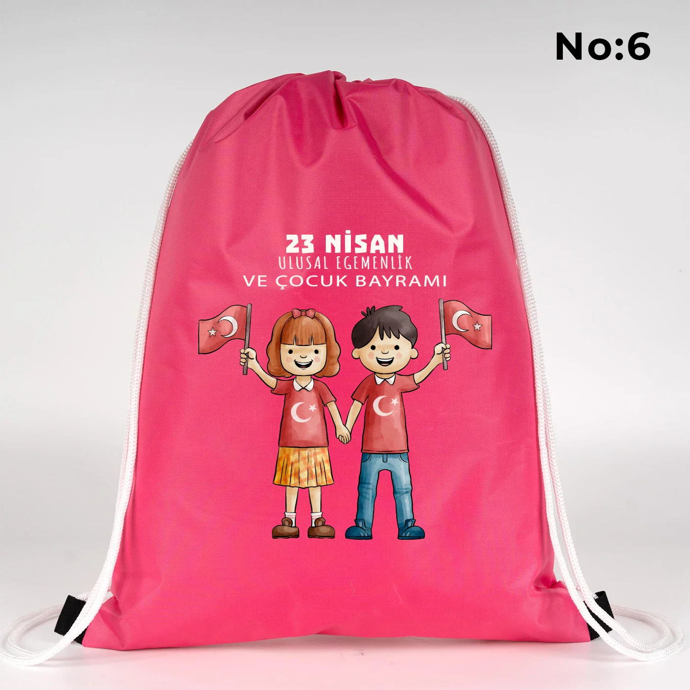 32x45 cm Fuşya İmperteks Sırt Çantası - 23 Nisan Hediyesi - görsel 6