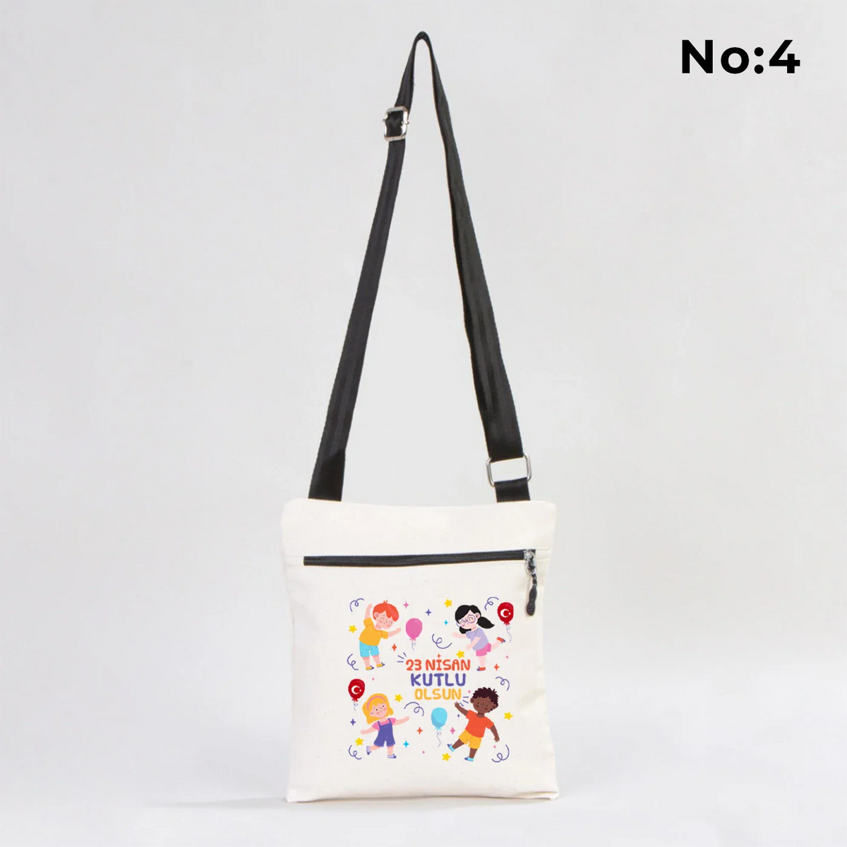 25x28 cm Baskılı Kanvas Fermuarlı Heybe Çanta - 23 Nisan Hediyesi - kullanım örneği