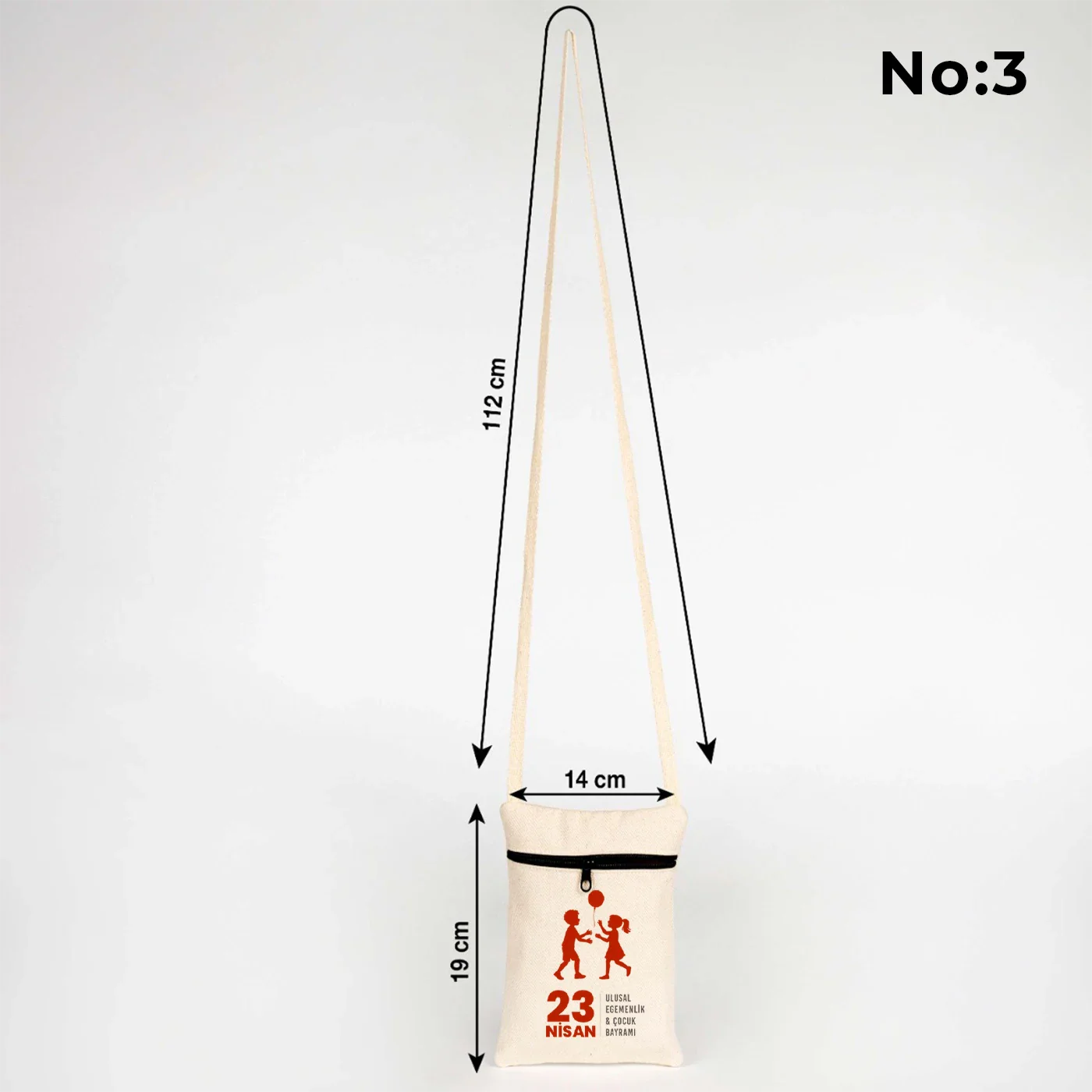 19x14 cm Gabardin Çocuk Çantası - 23 Nisan Hediyesi - yakın çekim