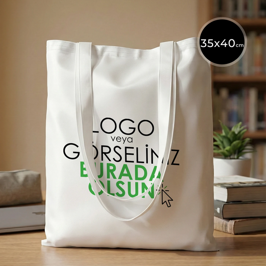 Toptan Logo Baskılı Mikro Polyester Çanta – Beyaz Promosyon Omuz Çantası