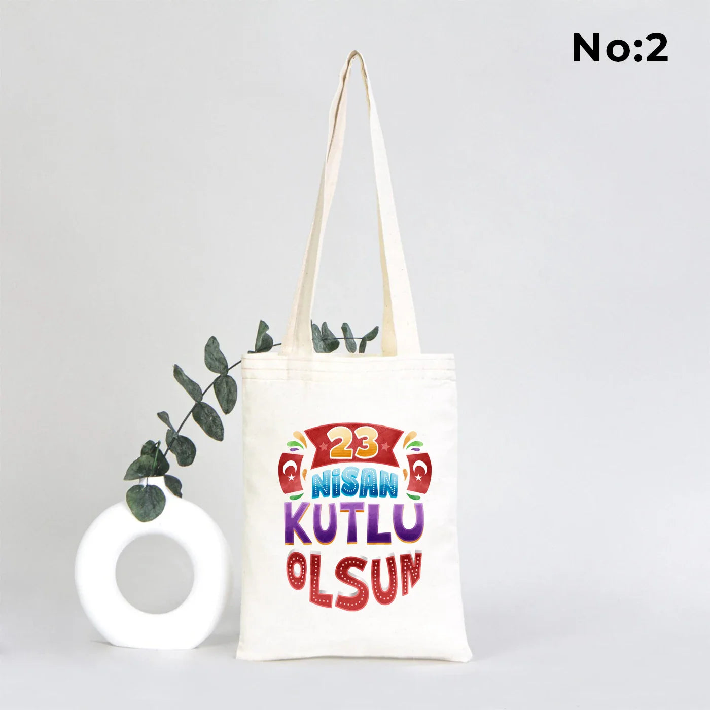 20x25 cm Ham Bez Kitap Çantası - 23 Nisan Hediyesi - detay görünüm