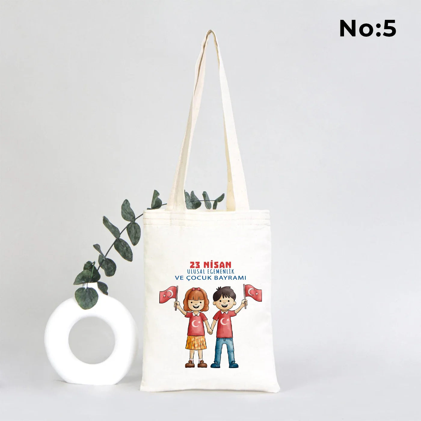 20x25 cm Ham Bez Kitap Çantası - 23 Nisan Hediyesi - farklı açı