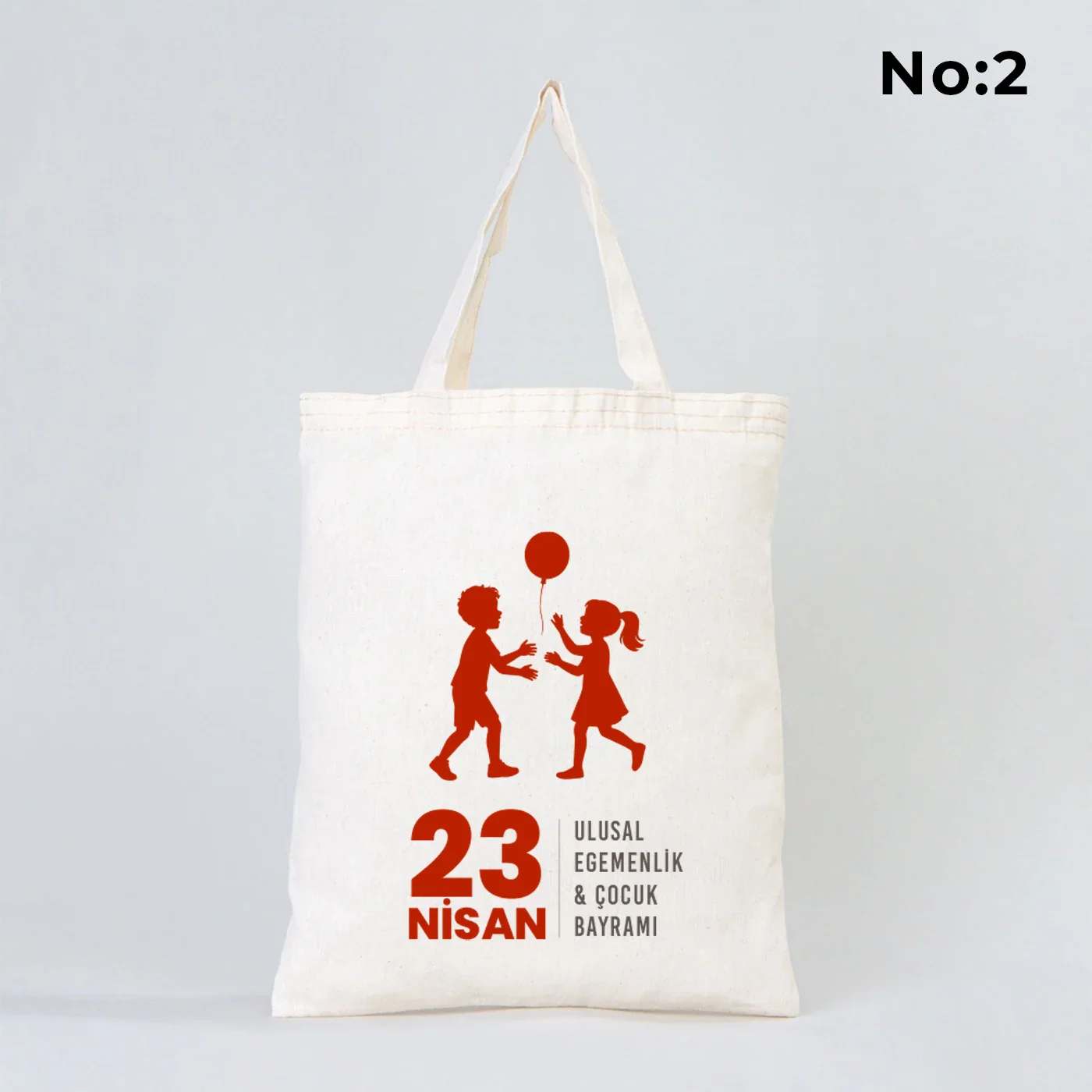 30x35 cm Ham Bez Çanta Kısa Kulp - 23 Nisan Hediyesi - detay görünüm